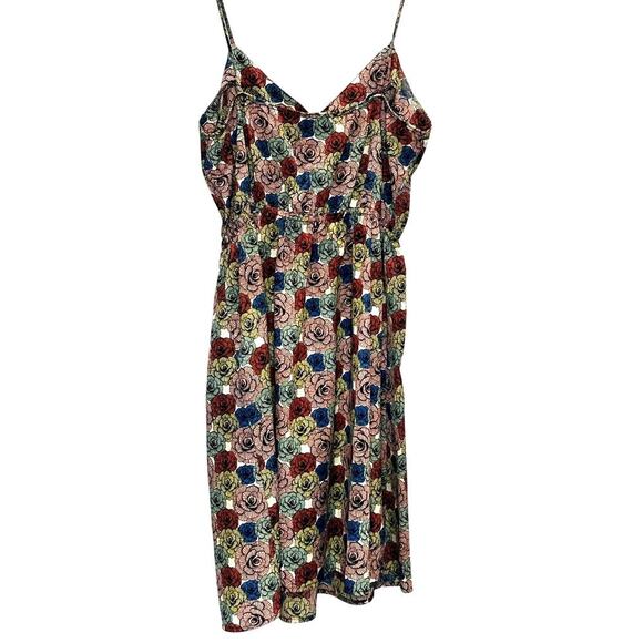 Kimchi Blue – Satin Slip Mini Dress – Ivory Floral – S - Picture 3 of 3